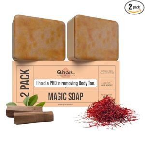 Ghar Soaps Sandalwood & Saffron.